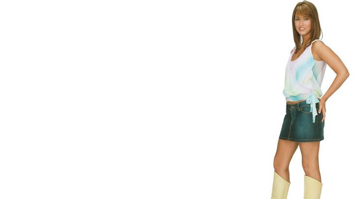 Megan Fox Modeling Pose In White Top N Skirt